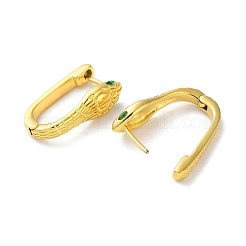 Серьги-кольца из нержавеющей стали 304 с микропаве из кубического циркония&nbsp;EJEW-P284-01G