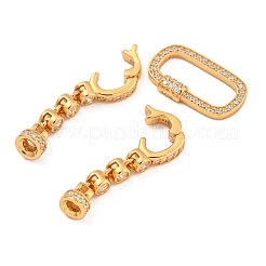 925 серебряная застежка с микропаве из прозрачного кубического циркония&nbsp;STER-U001-07G