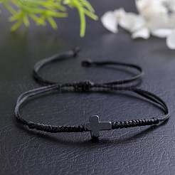 Браслеты из плетеного шнура с искусственными камнями&nbsp;CC2534-1