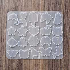 Moule en silicone pour boucles d'oreilles et pendentifs d'animaux&nbsp;X1-DIY-Q033-04B