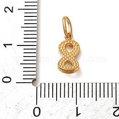 Breloques en acier inoxydable 304 micro pavées de zircones cubiques transparentes&nbsp;CU-CBA703A-08G