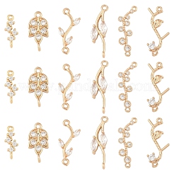 Латунные соединители с кубическим цирконием&nbsp;KK-YW0003-30