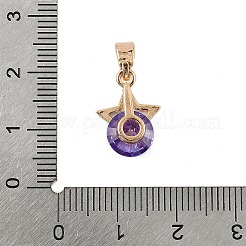 Ottone micro spianare pendenti zirconi&nbsp;KK-E795-03KCG-01