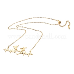 Ожерелья с подвесками из нержавеющей стали 304 для женщин&nbsp;LS-NJEW-C020-01G