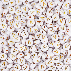 500 pièces de placage de perles acryliques&nbsp;PACR-TADJ0001-01V