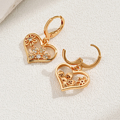 Модные латунные серьги-кольца с бахромой в форме сердца и кисточками&nbsp;IJ9645