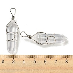 Подвески с двойным наконечником из натурального кварца&nbsp;G-H308-05P-01