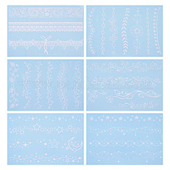 6 hoja de pegatinas de papel luminosas para tatuajes&nbsp;STIC-TAC0001-007A