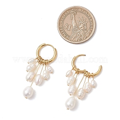 Серьги-кольца с натуральным жемчугом&nbsp;EJEW-JE06933-01