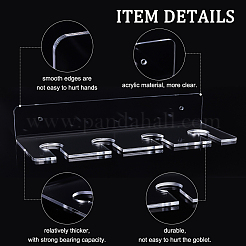Прозрачная акриловая настенная подставка для бокалов ODIS-WH0026-09