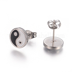 Серьги-гвоздики из нержавеющей стали 304 по фен-шуй&nbsp;EJEW-I235-16