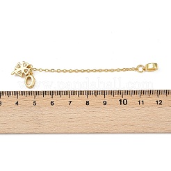 Europäische Sicherheitsketten aus Messing mit klarem Zirkonia und Anhängern&nbsp;KK-L236-15C-G