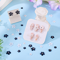 80 Stück 8 Stile Blumenharz-Cabochons&nbsp;RESI-TA0004-28B