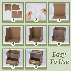 Cajas de madera para tarjetas de boda con ranura&nbsp;CON-WH0112-041