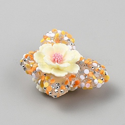 Непрозрачные акриловые сверкающие стразы бусины&nbsp;MACR-TAC0013-001F