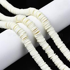 Плоские круглые бусины из глины ручной работы полимерные&nbsp;CLAY-R067-10mm-21