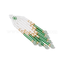 4 шт. подвески-кисточки из двухцветного стеклянного бисера&nbsp;PALLOY-MZ00655