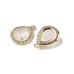 Подвески из натурального кварцевого кристалла с огранкой в виде капли&nbsp;G-U028-02G-05