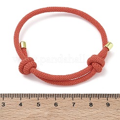 Pulsera ajustable de cordón de nailon redondo estilo Milano con cierre deslizante&nbsp;FB-H001-01G-05