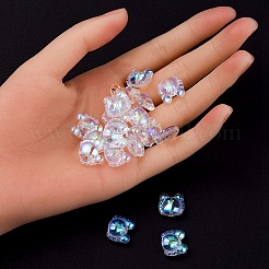 Прозрачный Electroplate стеклянные бусины&nbsp;GLAA-YW0003-08