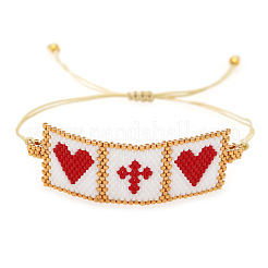 Braccialetti religiosi con perline di vetro&nbsp;XZ2027-1