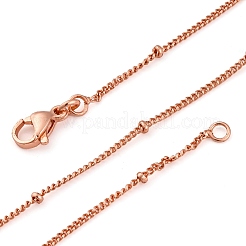 Collares de cadena satélite de latón con revestimiento de rejilla de 2 mm para mujeres y hombres&nbsp;MAK-L044-33RG
