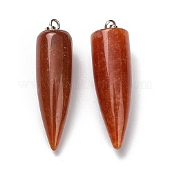 Natürliches rotes Aventurin spitzen Anhänger&nbsp;G-D040-01P-B08