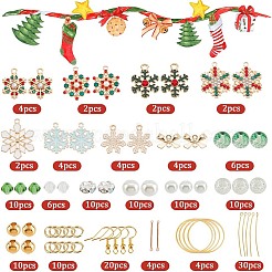 DIY-Set zur Herstellung von Weihnachtsohrringen mit Schneeflocken&nbsp;DIY-SC0022-84