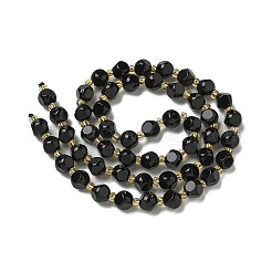 Натуральные бусины из черного оникса (окрашенные и нагретые)&nbsp;G-K387-A03-01