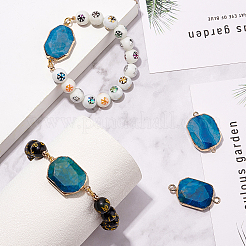 5 шт. соединительные звенья из натурального агата с трещинами&nbsp;G-AR0004-02