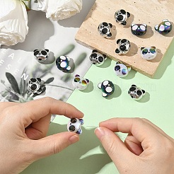 15 шт. переливающиеся акриловые бусины с УФ-покрытием&nbsp;MACR-YW0004-41