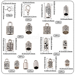 80 шт. 8 стиля тибетского стиля сплава наконечник шнура&nbsp;FIND-SC0020-98A