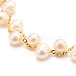 Colliers de perles de perles d'eau douce naturelles&nbsp;NJEW-D294-02G