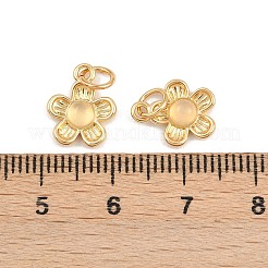 Подвески-цветы из натурального белого нефрита&nbsp;KK-B157-18G-02