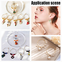 120 шт. 12 стиля фурнитуры для сережек-колец из хирургической нержавеющей стали 316&nbsp;STAS-UN0053-46