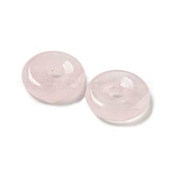 Natürliche Rosenquarz Donut/Pi-Scheiben-Anhänger&nbsp;G-G142-01B