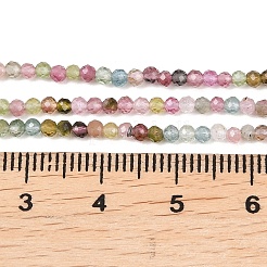 Нити из натуральных разноцветных турмалиновых бусин&nbsp;G-B175-D02-2mm