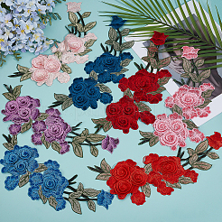 8 шт. 8-х цветная полиэстеровая ткань для вышивки PATC-ME0001-08