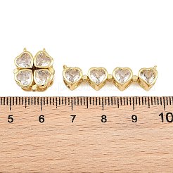 Ciondoli con connettori e maglie magnetiche in ottone con pavé di zirconi cubici trasparenti.&nbsp;CU-CBA48B8-02G