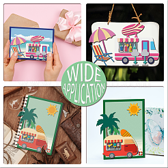 Пляжная тема трафареты для резки углеродистой стали DIY-WH0309-1939