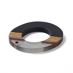 Pendentifs en résine opaque et bois de noyer&nbsp;RESI-M027-01J