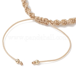 Braccialetti di perline intrecciate in perle d'acqua dolce naturali coltivate e ottone e acciaio inossidabile 304 per le donne&nbsp;BJEW-JB13109-02