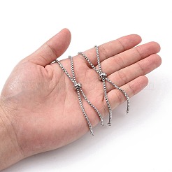 Fabrication de bracelets coulissants réglables en acier inoxydable 304 résistants au ternissement&nbsp;LS-STAS-T050-030P