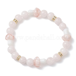 Stretcharmbänder aus Natursteinen und Glasperlen für Damen&nbsp;BJEW-JB13317