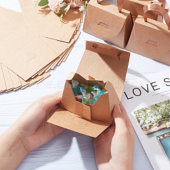 Складная подарочная коробка для конфет из крафт-бумаги&nbsp;CON-WH0094-24A