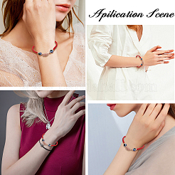 10шт регулируемый плетеный нейлоновый браслет из звеньев для изготовления&nbsp;AJEW-CA0003-89