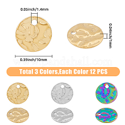 36 шт. 3-х цветные подвески из нержавеющей стали 304&nbsp;STAS-HY0001-27