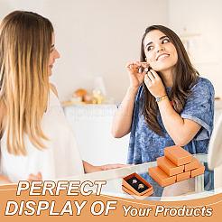 Картонная шкатулка для хранения ювелирных изделий с ромбовидным принтом&nbsp;LS-CON-WH0084-79