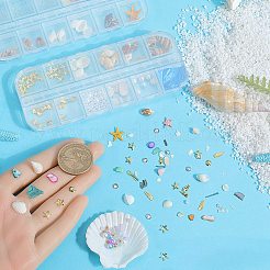 Nagelkunstdekoration mit natürlichem Muschel-&nbsp;MRMJ-CP0001-34D