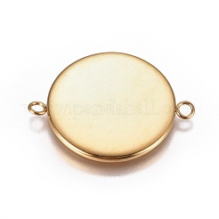 Ionenplattierung (IP) 304 Edelstahl Cabochon-Anschlussfassungen&nbsp;STAS-G127-14-25mm-G